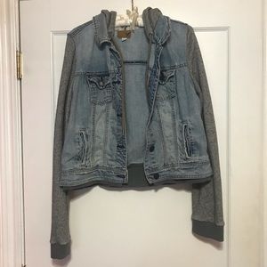 American Eagle Denim Hooded Jacket | XL